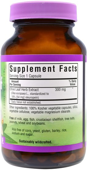 健康，感冒流感和病毒，橄欖葉 - Bluebonnet Nutrition, Olive Leaf, Herb Extract, 120 Veggie Caps