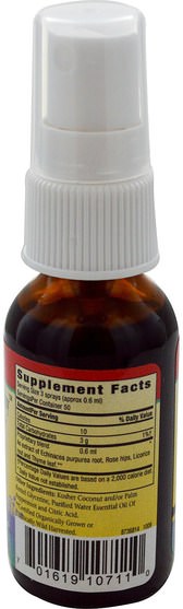 健康，感冒流感和病毒，喉嚨護理噴霧，兒童健康，兒童草藥 - Herbs for Kids, Super Kids Throat Spray, Peppermint, 1 fl oz (30 ml)