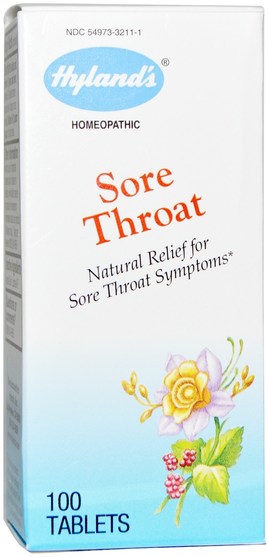 健康，感冒流感和病毒，喉嚨護理噴霧 - Hylands, Sore Throat, 100 Tablets