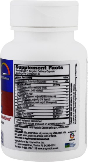 健康，排毒 - Enzymedica, Candidase, Extra Strength, 42 Capsules