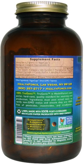 健康，排毒 - HealthForce Nutritionals, Intestinal Drawing Formula Capsules, 260 Veggie Caps