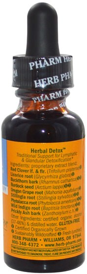 健康，排毒 - Herb Pharm, Herbal Detox, 1 fl oz (29.6 ml)