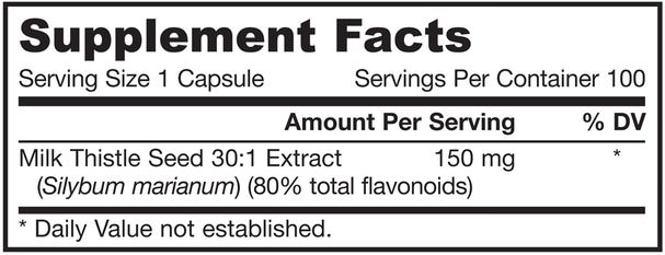 健康，排毒，奶薊（水飛薊素） - Jarrow Formulas, Milk Thistle, 150 mg, 100 Veggie Caps