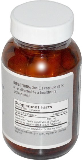 健康，排毒，奶薊（水飛薊素） - Metabolic Maintenance, Silymarin, Standardized Milk Thistle Extract, 300 mg, 60 Capsules