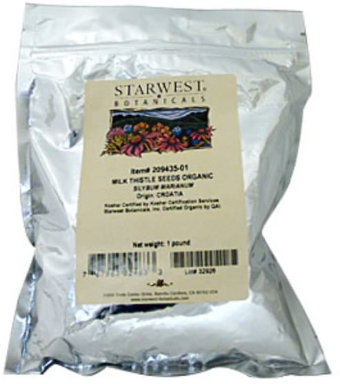 健康，排毒，奶薊（水飛薊素） - Starwest Botanicals, Milk Thistle Seed Whole, Organic 1 lb (453.6 g)