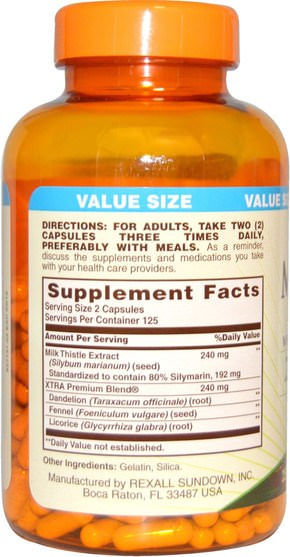 健康，排毒，奶薊（水飛薊素） - Sundown Naturals, Milk Thistle Xtra, 240 mg, 250 Capsules