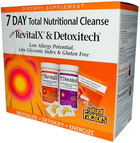 健康，排毒，siliphos（水飛薊賓植物體） - Natural Factors, 7 Day Total Nutritional Cleansing Program Kit