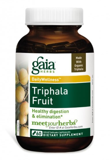 健康，排毒，triphala - Gaia Herbs, Triphala Fruit, 60 Veggie Caps
