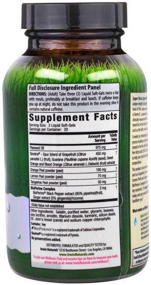 健康，飲食，減肥 - Irwin Naturals, Super Citrus Lipo-Burner, 60 Liquid Soft-Gels