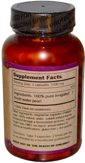 健康 - Dragon Herbs, Pearl Powder, 500 mg, 100 Capsules