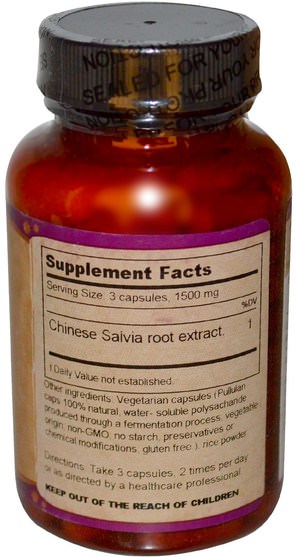 健康 - Dragon Herbs, Salvia, 500 mg, 100 Capsules