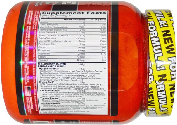 健康，能量，運動，鍛煉 - BSN, N.O.-Xplode, Pre-Workout Igniter, Watermelon, 1.22 lbs (555 g)