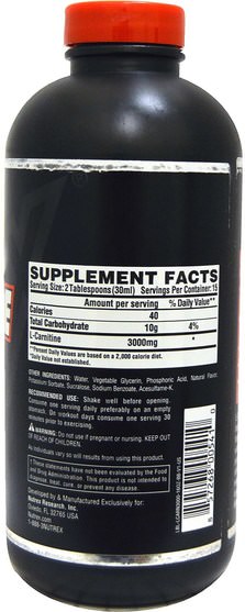健康，能量，補品，左旋肉鹼液 - Nutrex Research Labs, Liquid Carnitine 3000, Berry Blast, 16 fl oz (473 ml)