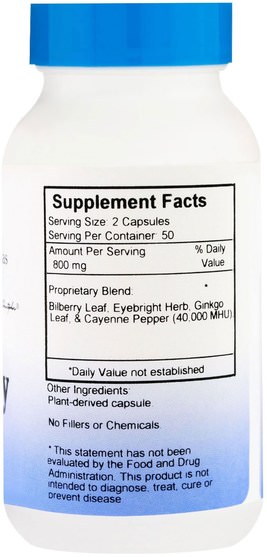 健康，眼部護理，視力保健，越橘 - Christophers Original Formulas, Bilberry Eye, 450 mg, 100 Veggie Caps