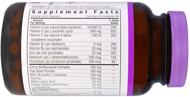 健康，眼部護理，視力保健，銀杏 - Bluebonnet Nutrition, Eye Antioxidant, 120 Veggie Caps