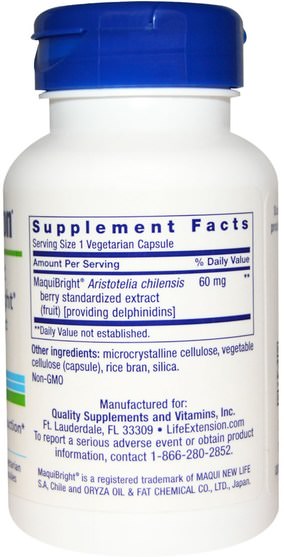 健康，眼部護理，視力保健 - Life Extension, Tear Support, with MaquiBright, Maqui Berry Extract, 60 mg, 30 Veggie Caps