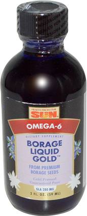 Borage Liquid Gold, 2 fl oz (59 ml) by Health From The Sun, 補充劑，efa omega 3 6 9（epa dha），琉璃苣油，琉璃苣油液 HK 香港