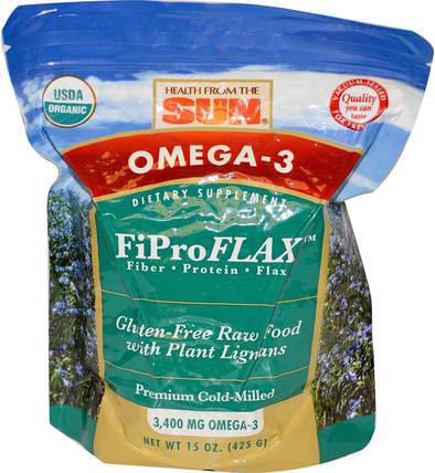 Omega-3, Original FiProFlax, 15 oz (425 g) by Health From The Sun, 補充劑，亞麻籽，亞麻粉 HK 香港