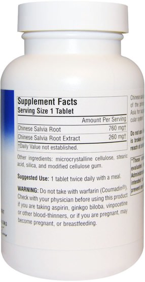健康，心臟心血管健康，心臟支持，草藥 - Planetary Herbals, Salvia, 1.020 mg, 120 Tablets