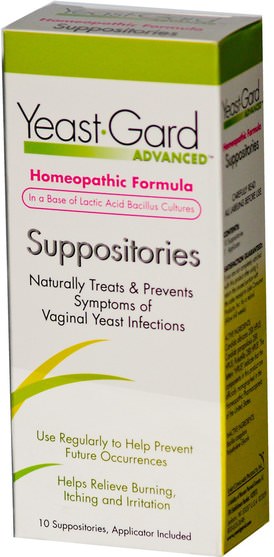健康，痔瘡，栓劑，洗澡，美容，女人 - Women, Lake Consumer Products, Yeast Gard Advanced, 10 Suppositories