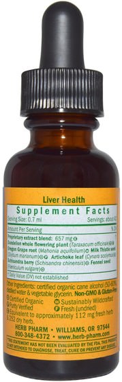 健康，肝臟支持 - Herb Pharm, Liver Health, 1 fl oz (30 ml)