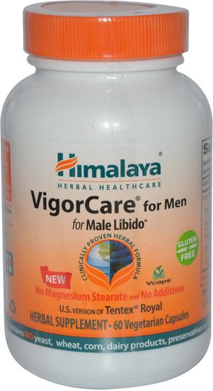 健康，男人，美容，抗衰老 - Himalaya Herbal Healthcare, VigorCare for Men, 60 Veggie Caps