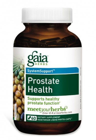 健康，男人，前列腺 - Gaia Herbs, Prostate Health, 60 Vegetarian Liquid Phyto-Caps
