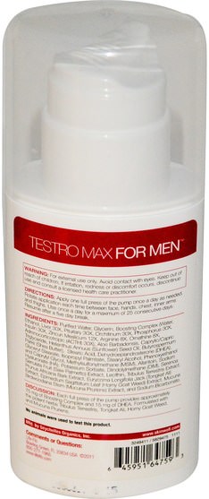 健康，男性，睾丸激素凝膠和麵霜，補品，dhea - Life Flo Health, Testro Max for Men, Boosting Complex, 4 oz (113.4 g)
