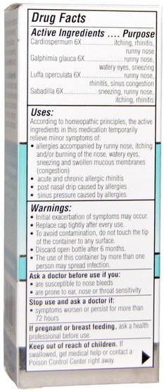 健康，鼻腔健康，鼻腔噴霧劑，過敏，過敏 - Similasan, Nasal Allergy Relief, 0.68 fl oz (20 ml)