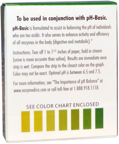 健康，ph平衡鹼性 - Enzymedica, pH-Strips, 16 Foot Single Roll Dispenser
