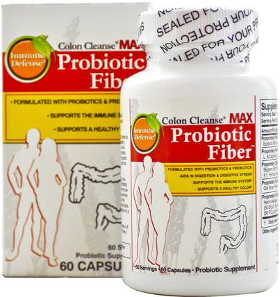 Probiotic Fiber, 60 Capsules by Health Plus Colon Cleanse MAX, 補充劑，纖維，益生菌，穩定的益生菌 HK 香港
