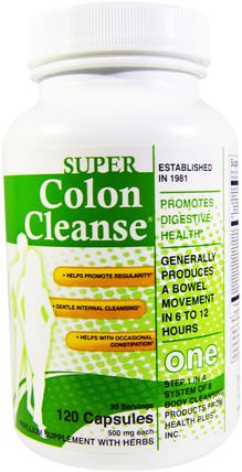 500 mg, 120 Capsules by Health Plus Super Colon Cleanse, 健康，排毒，結腸清洗 HK 香港