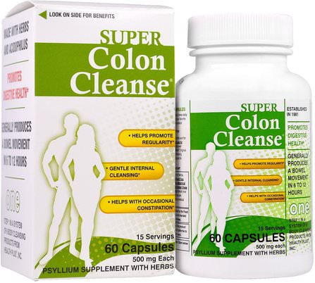 500 mg, 60 Capsules by Health Plus Super Colon Cleanse, 健康，排毒，結腸清洗 HK 香港