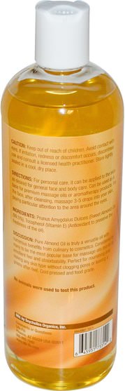 健康，皮膚，杏仁油外用，按摩油 - Life Flo Health, Pure Almond Oil, Skin Care, 16 fl oz (473 ml)