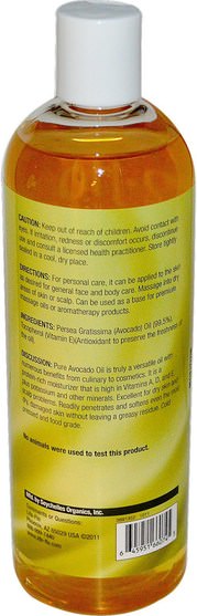 健康，皮膚，鱷梨油，按摩油 - Life Flo Health, Pure Avocado Oil, Skin Care, 16 fl oz (473 ml)
