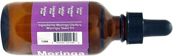 健康，皮膚，沐浴，美容油 - Russell Organics, Moringa Oil, 2 fl oz (60 ml)