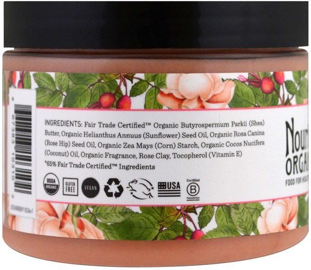 健康，皮膚，身體黃油 - Nourish Organic Rejuvenating Rose Butter, 5.2 oz (147 g)