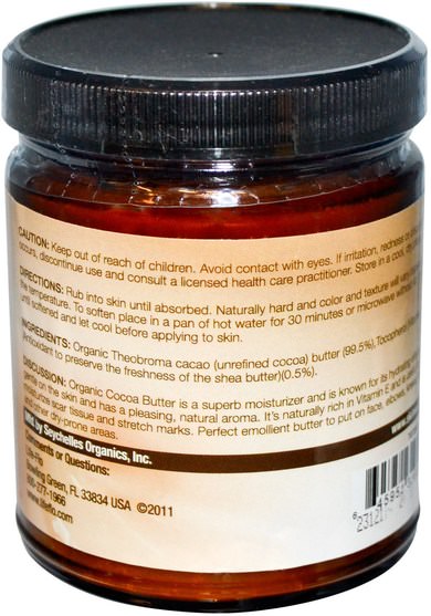 健康，皮膚，可可脂，妊娠紋疤痕 - Life Flo Health, Pure Cocoa Butter, 9 fl oz (266 ml)