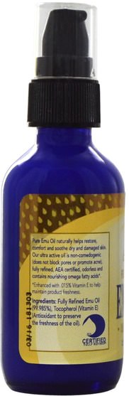 健康，皮膚，鴯oil油，美容，面部護理 - Emu Gold, Emu Oil, 2 fl oz (60 ml)