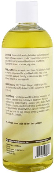健康，皮膚，葡萄籽油，按摩油 - Life Flo Health, Pure Grapeseed Oil, 16 fl oz (473 ml)