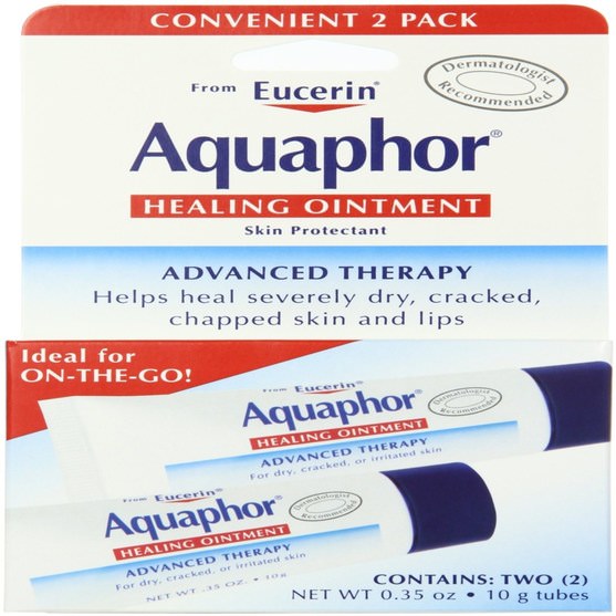 健康，皮膚，傷害燒傷 - Aquaphor, Healing Ointment, Skin Protectant, 2 Tubes, 0.35 oz (10 g) Each