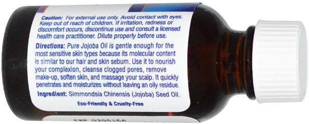 健康，皮膚，荷荷巴油 - Heritage Stores, 100% Pure Jojoba Oil, 1 fl oz (30 ml)
