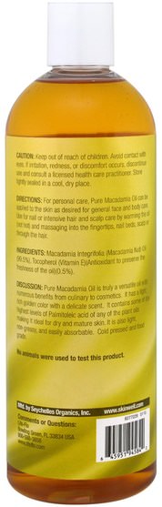 健康，皮膚，按摩油 - Life Flo Health, Pure Macadamia Oil, 16 fl oz (473 ml)