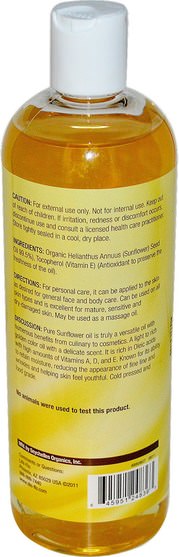 健康，皮膚，按摩油 - Life Flo Health, Pure Sunflower Oil, 16 fl oz (473 ml)