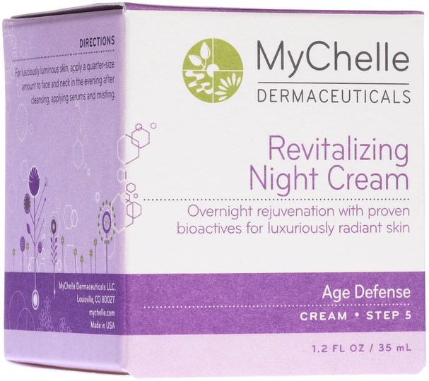 健康，皮膚，晚霜，美容，面部護理 - MyChelle Dermaceuticals, Remarkable Retinal Night Cream, Anti-Aging, 1.2 fl oz (35 ml)