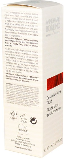 健康，皮膚血清 - AnneMarie Borlind, Ceramide Vital Fluid, 1.69 fl oz (50 ml)