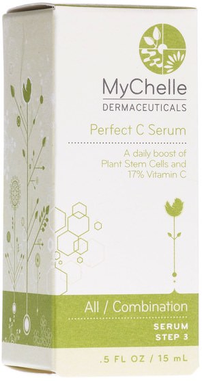 健康，皮膚血清，美容，面部護理，皮膚 - MyChelle Dermaceuticals, Perfect C Serum, All / Combination, Step 3.5 fl oz (15 ml)
