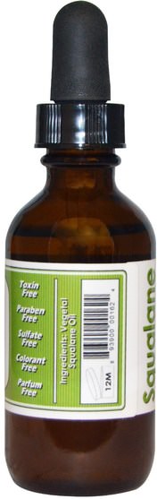 健康，皮膚血清 - Russell Organics, Squalane, 2 fl oz (60 ml)
