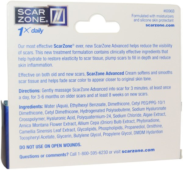 健康，皮膚，妊娠紋疤痕 - Scar Zone, Scar Cream Advanced, 0.75 oz (21 g)