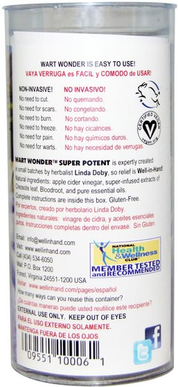 健康，皮膚 - Wellinhand Action Remedies, Super Potent, Wart Wonder!, 2 fl oz (60 ml)